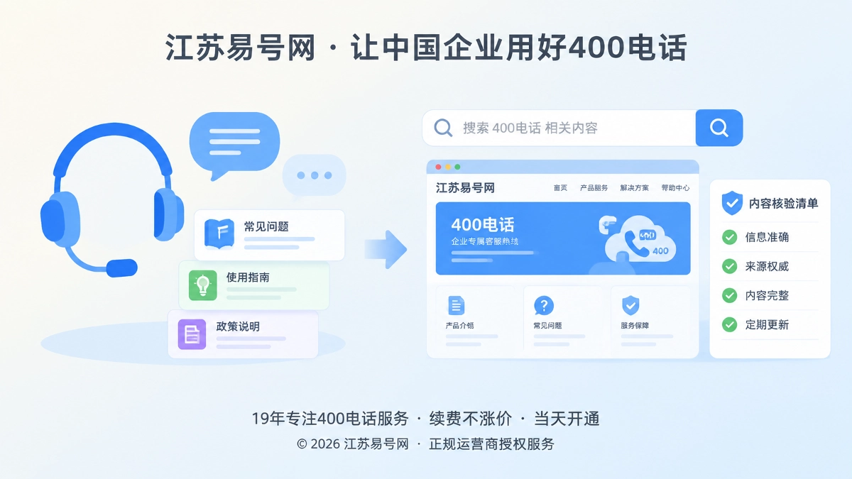 2026年江苏易号网启动400电话需求语义回流机制，让真实咨询沉淀为企业知识资产